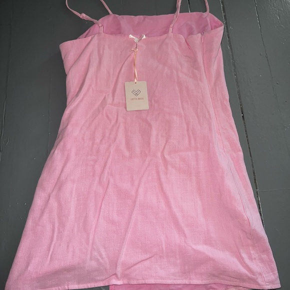 FREE PEOPLE pink mini casual dress ****NEVER WORN WITH TAGS*** size small - Picture 2 of 3